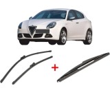 Cumpara ieftin Set 3 stergatoare ALFA ROMEO GIULIETTA (940_) 2010-2020, parbriz si luneta, Valeo Silencio