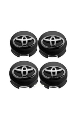 Set 4 Capace Jante Aliaj Toyota 62MM, Negru foto