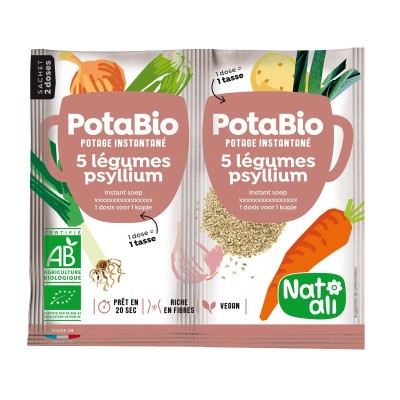 Supa instant cu 5 legume si psyllium, bio, 2x 8.5g, Nat-ali foto