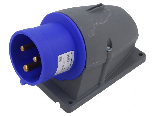 Conector de Alimentare AC Trifazat Soclu Tată Unghi IP44