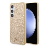 Husa Guess Glitter Script Samsung Galaxy S24 Plus cu sclipici, auriu, GUHCS24MHGGSHD