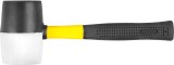 Ciocan din cauciuc Strend Pro HM231, 900 g, cap alb-negru, maner din fibra de sticla cu TPR, 320 mm