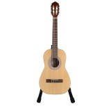 Chitara Clasica Lemn IdeallStore 95cm, 4/4, Natur, Adulti/Incepatori, Stativ Inclus