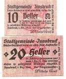 !!! AUSTRIA - LOT NOTGELD INNSBRUCK 1918 - UNC / CELE DIN IMAGINE / UNIFACE