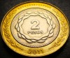 Moneda bimetal 2 PESOS - ARGENTINA, anul 2011 * cod 4256, America Centrala si de Sud