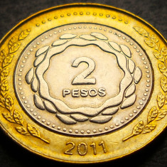 Moneda bimetal 2 PESOS - ARGENTINA, anul 2011 * cod 4256