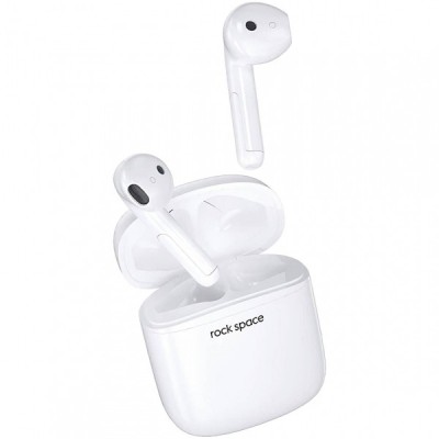 Handsfree Bluetooth Rock Space EB100, TWS, Alb foto