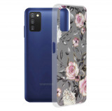 Techsuit - Marble Series - Samsung Galaxy A03s,gri cu flori