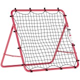 SPORTNOW Plasă Rebounder pentru Fotbal, Ușor de Montat, cu 5 Unghiuri Ajustabile, Echipament Portabil pentru Antrenament și Practică de Fotbal, Baseba