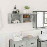vidaXL Dulap perete baie, gri beton, 80x25x30 cm, lemn prelucrat