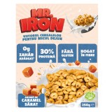 Cereale cu 30% proteina fara zahar low-carb gluten free si vegane Caramel Sarat, 250g, Mr. Iron