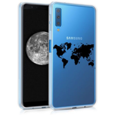 Husa pentru Samsung Galaxy A7 (2018), Silicon, Negru, 46430.02 foto