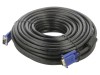 Cablu VGA-VGA D-Sub 15pin HD, 30m, VCOM, Negru, Cu filtru de ferita, PVC