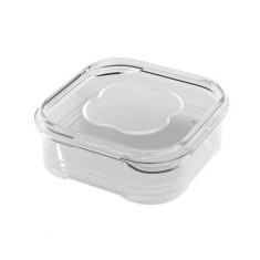 Caserola dreptunghiulara de pastrare a alimentelor, pc, cu capac, 350ml, transparent