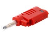 Conector banană 4mm roşu 36A 30VAC 60VDC cu izolaţie