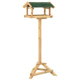 Cumpara ieftin Hranitor pentru pasari cu stativ, 37x28x100 cm, lemn masiv brad