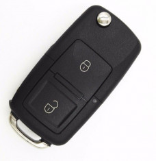 Carcasa cheie VW tip briceag, 2 butoane, LED la mijloc foto