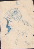 A1666 Schiță de Dimitrie &bdquo;Puiu&rdquo; Eitel, 1940, semnată