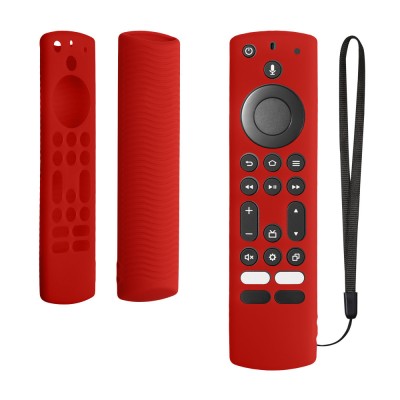 Husa Telecomanda Kwmobile pentru Toshiba NS-RCFNA-21/CT-RC1US-21/CT95018, Rosu, Silicon, KWM000015SE002C foto