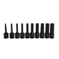 Set chei tubulare impact cu varf hexagonal H5-H19 mm ,set 10 piese