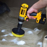 Perie rotunda mare pentru Mocheta &amp; Uz Casnic / Profesional - Detailing Carpet Brush cu Adaptor Bormasina