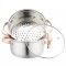Set de 3 piese, oala pentru fiert cu abur, inox, diametru 18 cm, capacitate 2.5 litri, Klausberg