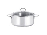 Cratita cu capac din sticla Kulinaria Metalac, inox, 24cm, 4.8l