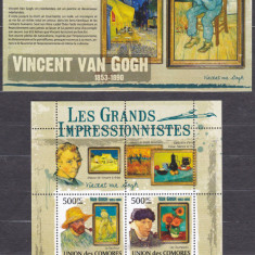 DB1 Pictura Comore Van Gogh MS + SS MNH
