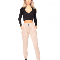 Pantaloni Dama Elegant Confortabil Bej