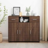 Cumpara ieftin Bufet cu sertar Stejar brun 88.5 x 30.5 x 73 cm Lemn compozit