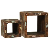 vidaXL Unități TV cu raft 2 pcs Multicolour Lemn recuperat masiv 4104550