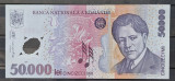 Romania, 50,000 Lei 2001, George Enescu, Aunc, polimer, seria ...9146