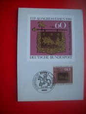 HOPCT MAXIMA ROMANIA NR 1328 ZIUA MARCII POSTALE 1980 CONGRESUL ESSEN -GERMANIA