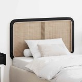 vidaXL Tăblie cap cu headboard Negru 100 x 55 x 3 cm Ratan 42011568