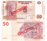 Congo 50 Francs Specimen 2007 UNC
