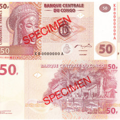 Congo 50 Francs Specimen 2007 UNC