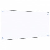 Panou antistropi bucatarie transparent 100x50cm sticla securiz. GartenMobel Dekor, vidaXL