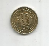 No(2) moneda-Turcia -10 kurus 2009, Europa
