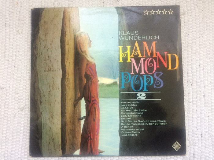 Klaus Wunderlich hammond Pops 2 disc vinyl lp muzica pop telefunken germany VG