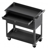 Carucior cu 4 niveluri pentru scule, Vivatechnix max 160 kg, 4 x roti, 830 x 350 x 826 mm, 1 sertar cu cheie, carlige laterale