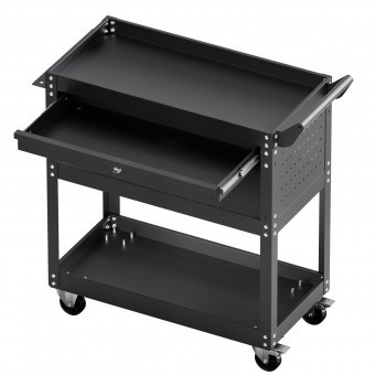 Carucior cu 4 niveluri pentru scule, Vivatechnix max 160 kg, 4 x roti, 830 x 350 x 826 mm, 1 sertar cu cheie, carlige laterale