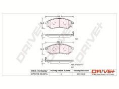 Dr!ve+ DP1010.10.0016 set placute frana,frana disc