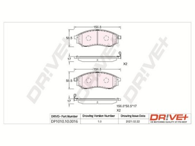 Dr!ve+ DP1010.10.0016 set placute frana,frana disc foto