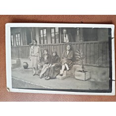 Fotografie de familie, tip carte postala, 1928