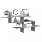 vidaXL Raft de perete, gri sonoma, 124,5x18x60,5 cm, lemn prelucrat