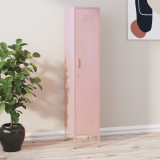 Dulap de vestiar, roz, 35x46x180 cm, otel, vidaXL