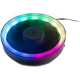 Cooler procesor Inter-Tech Argus SU-800, Nivel zgomot 30 dB, Viteza de rotatie 1500 RPM, Iluminare RGB, Compatibil Intel/AMD, Negru