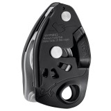 Dispozitiv Asigurare Alpinism PETZL Neox Black, Blocare Asistata, Coarda 8.5-11mm, Catarare Cap Coarda, Aluminiu/Otel