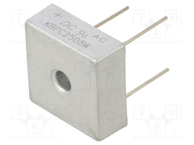 Punte redresoare monofazată Urmax 800V 25A 400A THT DC COMPONENTS foto
