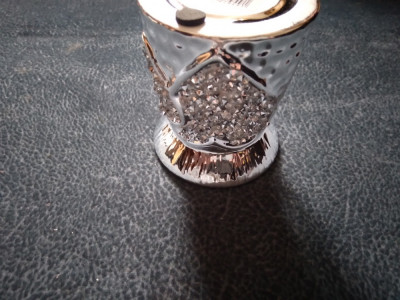 SILVER SPARKLE WAX WARMER foto